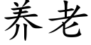 养老 (楷体矢量字库)