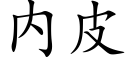 内皮 (楷体矢量字库)