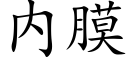 内膜 (楷体矢量字库)