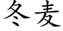 冬麥 (楷體矢量字庫)