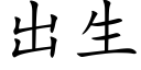 出生 (楷体矢量字库)