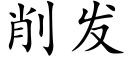 削发 (楷体矢量字库)