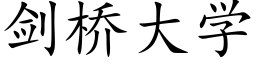 剑桥大学 (楷体矢量字库)