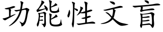 功能性文盲 (楷體矢量字庫)