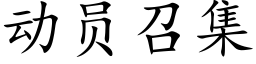 动员召集 (楷体矢量字库)