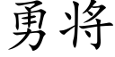 勇将 (楷体矢量字库)