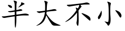 半大不小 (楷体矢量字库)