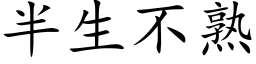 半生不熟 (楷体矢量字库)