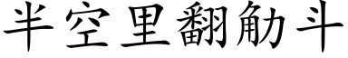 半空里翻觔斗 (楷体矢量字库)