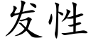 发性 (楷体矢量字库)