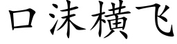 口沫横飞 (楷体矢量字库)