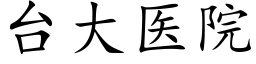 台大醫院 (楷體矢量字庫)