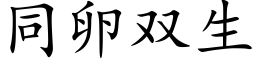 同卵雙生 (楷體矢量字庫)