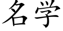 名学 (楷体矢量字库)