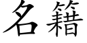 名籍 (楷体矢量字库)