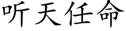 听天任命 (楷体矢量字库)