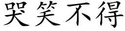 哭笑不得 (楷體矢量字庫)