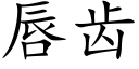 唇齿 (楷体矢量字库)