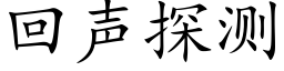 回声探测 (楷体矢量字库)