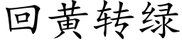 回黄转绿 (楷体矢量字库)