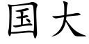 国大 (楷体矢量字库)