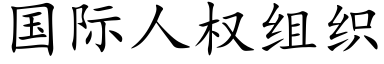 國際人權組織 (楷體矢量字庫)