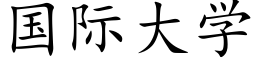 国际大学 (楷体矢量字库)