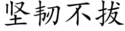 坚韧不拔 (楷体矢量字库)