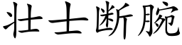 壯士斷腕 (楷體矢量字庫)