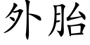 外胎 (楷體矢量字庫)