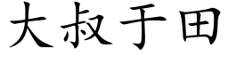 大叔于田 (楷體矢量字庫)