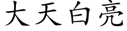 大天白亮 (楷體矢量字庫)