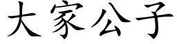 大家公子 (楷体矢量字库)