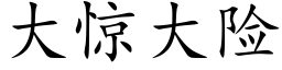 大驚大險 (楷體矢量字庫)