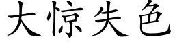 大驚失色 (楷體矢量字庫)