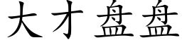 大才盘盘 (楷体矢量字库)