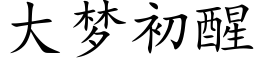 大梦初醒 (楷体矢量字库)