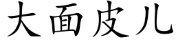 大面皮儿 (楷体矢量字库)