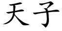 天子 (楷體矢量字庫)