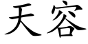 天容 (楷體矢量字庫)