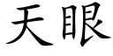 天眼 (楷体矢量字库)