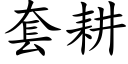 套耕 (楷体矢量字库)