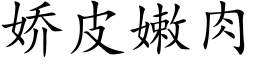 娇皮嫩肉 (楷体矢量字库)