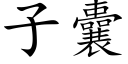 子囊 (楷体矢量字库)