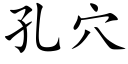 孔穴 (楷體矢量字庫)