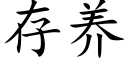 存养 (楷体矢量字库)