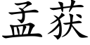 孟获 (楷体矢量字库)