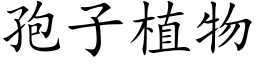 孢子植物 (楷體矢量字庫)