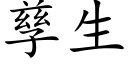 孳生 (楷体矢量字库)