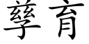 孳育 (楷体矢量字库)